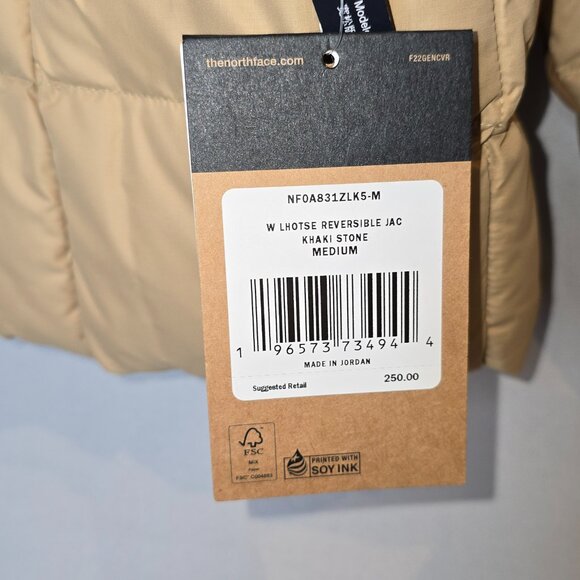 The North Face Women's Lhotse Reversible Jacket in Khaki/Stone, Size M, NWT $250 - Picture 5 of 7